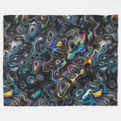 Abstraktes psychedelisches Muster Fleecedecke (Vorderseite (Horizontal))
