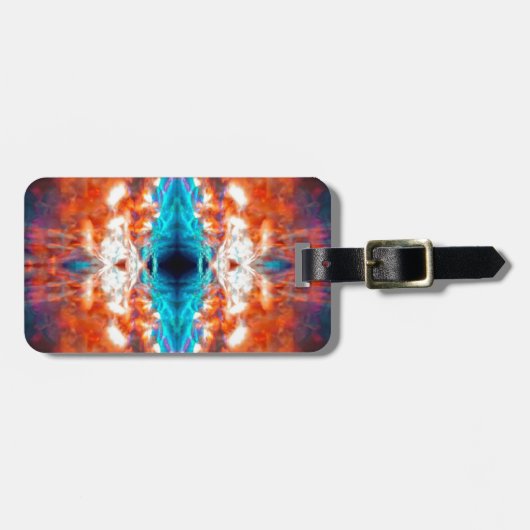 Abstraktes psychedelisches Muster Gepäckanhänger (Vorderseite horizontal)
