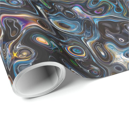 Abstraktes psychedelisches Muster Geschenkpapier (Rolleneckpunkt)