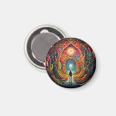 Abstraktes psychedelisches Portal Magnet (Vorderseite/Rückseite)