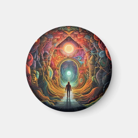Abstraktes psychedelisches Portal Magnet (Vorne)