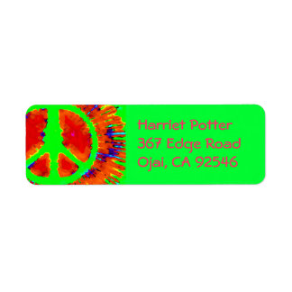 Abstraktes psychedelisches Tie-Dye-Friedenszeichen