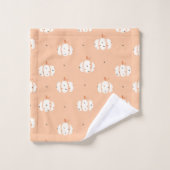 Abstraktes Pumpkin Pattern Badetuch Set (Waschlappen)