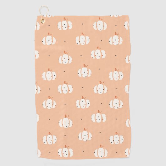 Abstraktes Pumpkin Pattern Golfhandtuch (Vorderseite)