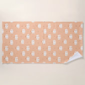 Abstraktes Pumpkin Pattern Strandtuch (Vorderseite)