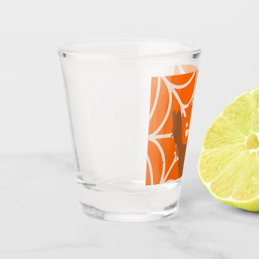 Abstraktes Pumpkin-Shotglas Schnapsglas (Links)