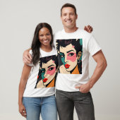 Abstraktes Punk-Portrait T-Shirt (Unisex)