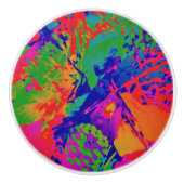 Abstraktes Punk Rock Design Keramikknauf (Vorderseite)