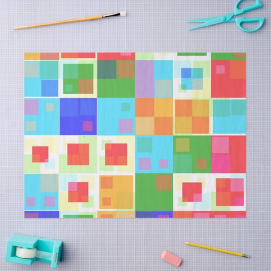 abstraktes Quadrat-Papierpapier Seidenpapier (Basteln)