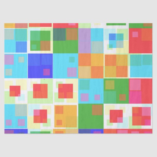 abstraktes Quadrat-Papierpapier Seidenpapier (Vorderseite)