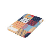 Abstraktes quadratisches Kunstwerk: geometrisches Badematte (Schrägansicht)