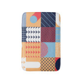 Abstraktes quadratisches Kunstwerk: geometrisches Badematte (Vorderseite Vertikal)