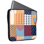 Abstraktes quadratisches Kunstwerk: geometrisches Laptopschutzhülle (Vorne Rechts)