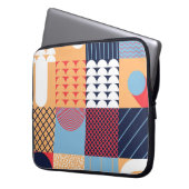 Abstraktes quadratisches Kunstwerk: geometrisches Laptopschutzhülle (Vorderseite Links)