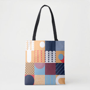 Abstraktes quadratisches Kunstwerk: geometrisches Tasche