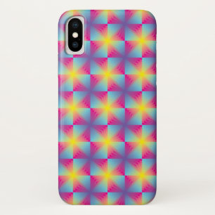 Abstraktes quadratisches vektormosaik iPhone x hülle