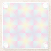 Abstraktes quadratisches vektormosaik glasuntersetzer (Rückseite)