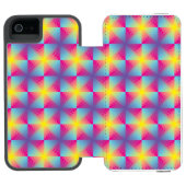 Abstraktes quadratisches vektormosaik incipio iPhone Geldbeutel-Hülle (Folio Geöffnet)