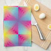 Abstraktes quadratisches vektormosaik küchentuch (Viertel Falte)