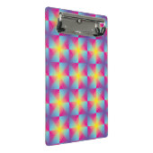 Abstraktes quadratisches vektormosaik mini klemmbrett (Schrägansicht)