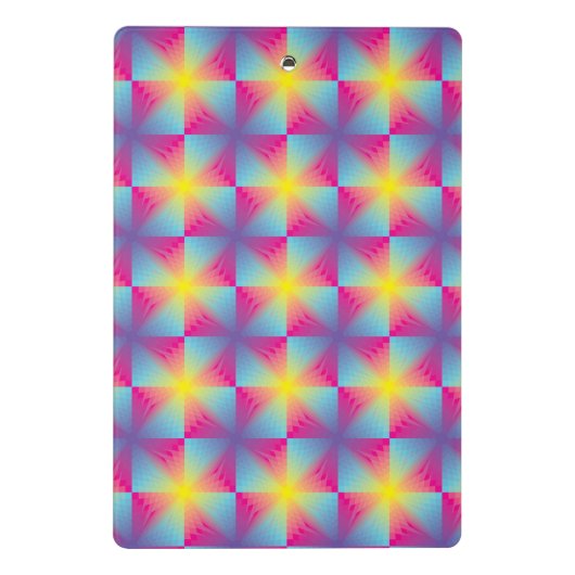 Abstraktes quadratisches vektormosaik mini klemmbrett (Rückseite)