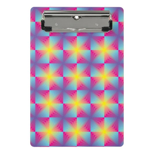 Abstraktes quadratisches vektormosaik mini klemmbrett (Vorderseite)