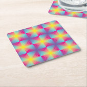 Abstraktes quadratisches vektormosaik rechteckiger pappuntersetzer (angewinkelt)