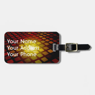 Abstraktes Quadratmuster Gepäckanhänger