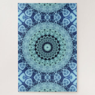 Abstraktes Quallenfisch-Medallion-Design Puzzle