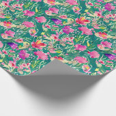 Abstraktes Quellwasser-Blume Muster Geschenkpapier (Ecke)