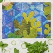 Abstraktes Quiltmuster Geschirrtuch (Gefaltet)