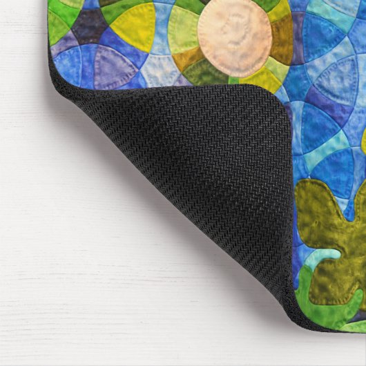 abstraktes Quiltmuster Mousepad (Ecke)