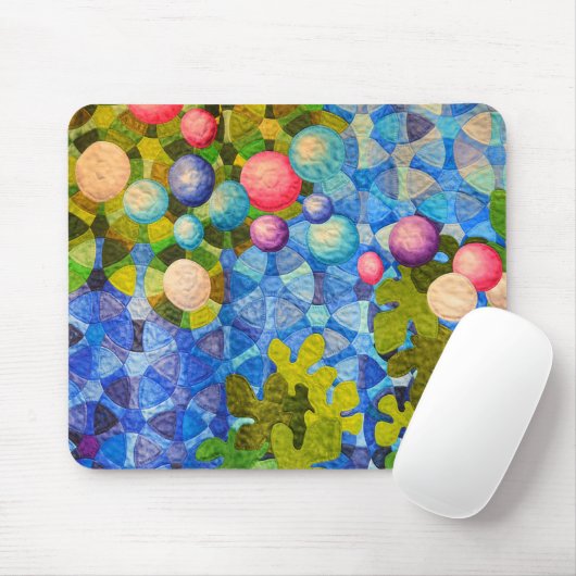 abstraktes Quiltmuster Mousepad (Mit Mouse)