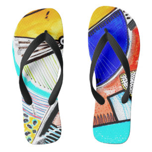 Abstraktes Rad Badesandalen