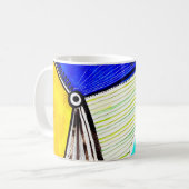 Abstraktes Rad Kaffeetasse (Vorderseite Links)