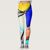 Abstraktes Rad Leggings (Vorderseite)