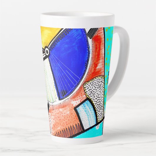 Abstraktes Rad Milchtasse (Rechte Ecke)