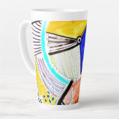 Abstraktes Rad Milchtasse (Linke Ecke)