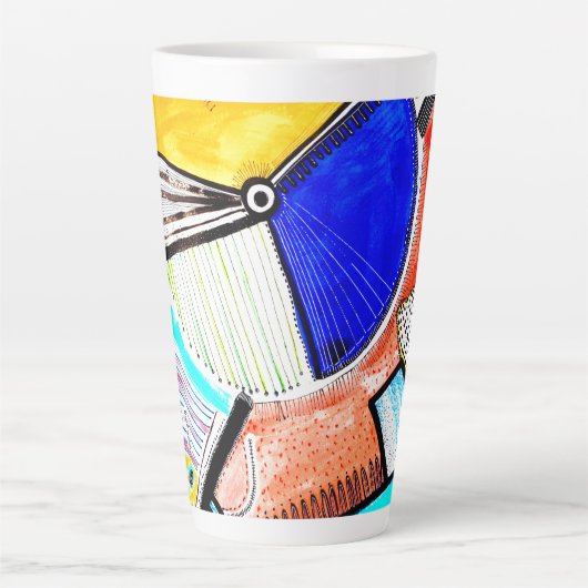 Abstraktes Rad Milchtasse (Vorderseite)