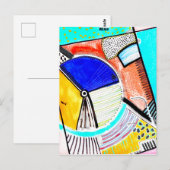 Abstraktes Rad Postkarte (Vorne/Hinten)