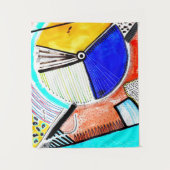 Abstraktes Rad Wandteppich (Vorderseite)