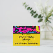 Abstraktes Rainbow Art High Fashion Boutique Desig Visitenkarte (Stehend Vorderseite)