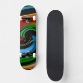 Abstraktes Rainbow Cartoon-Face-Skateboard Skateboard (Vorderseite)