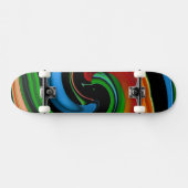 Abstraktes Rainbow Cartoon-Face-Skateboard Skateboard (Horizontal)
