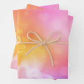 Abstraktes Rainbow Color Gradient Muster und Herz Geschenkpapier Set (Beispiel)