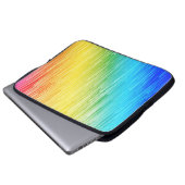 Abstraktes Rainbow Color Lines Muster Notebook-Sie Laptopschutzhülle (Vorne Knopf)