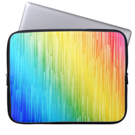 Abstraktes Rainbow Color Lines Muster Notebook-Sie Laptopschutzhülle