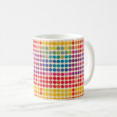 Abstraktes Rainbow Dot Muster Kaffeetasse (VorderseiteRechts)