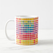 Abstraktes Rainbow Dot Muster Kaffeetasse (Links)