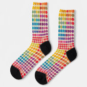 Abstraktes Rainbow Dot Muster Socken (Linkes Detail)
